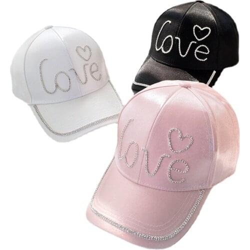 Embroidered Letter Hat Spring And Summer Baseball Cap Pink Womens Cap Fashion Girl Caps Simple Sunshine Bonnets For Women Kpop