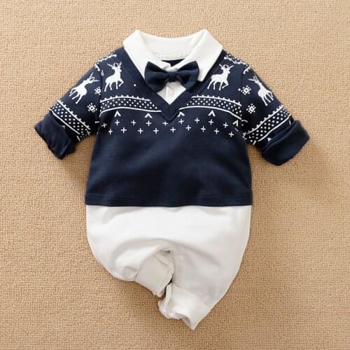 New born Baby Boy Clothes Newborn Romper Cotton Infant Jumpsuit Christmas Elk Pajamas Long Sleeve Onesie Things Costume Outfits