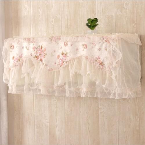 Lace Air Conditioner Cover Romantic Wedding Decoration Wall Mounted Air Conditioning Floral Home Dust Covers