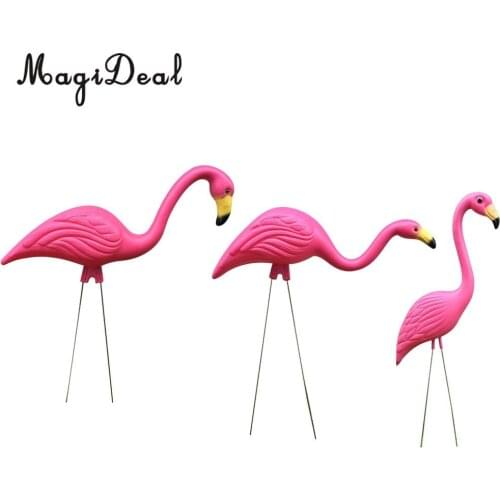 MagiDeal Realistic Large Pink Flamingo Garden Decoration Lawn Ornament Home Shelf Display Hand Craft Gift