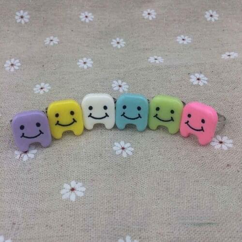New Arrival 10pcs Creative dental dental gift jewelry 6 colors resin cute tooth opening activity ring