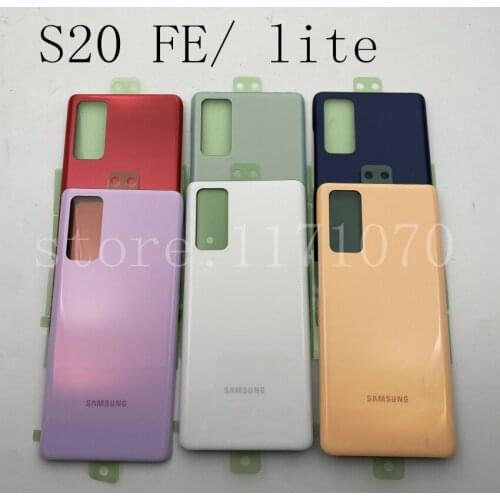 Original Samsung S20fe Back Housing Battery Replace Cover For Galaxy s20fe Fan Editio s20 lite Rear Door Repair Panel Case