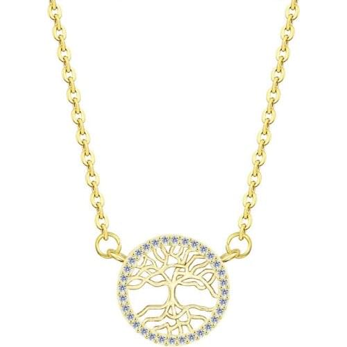 Family Tree Necklaces Pendants Gift For Mom Grandma Or Nana Fashion Crystal Paved Tree Of Life Jewelry 2018 Collier Femme Bff