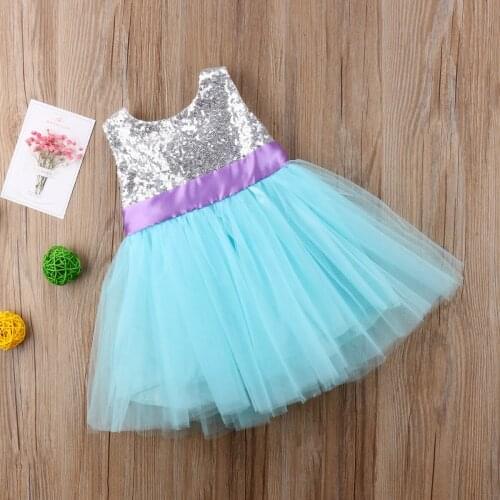 2021 Brand New Toddler Infant Child Sequins Princess Kids Baby Girl Sequin Dress Solid Party Dress Casual Sundress Costume 6M-5T