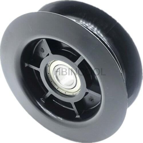 FORklift tubing pulley 19MMX144MM44MM double groove with bearing 6204 general plastic nylon wheel FOR FORklift accessories