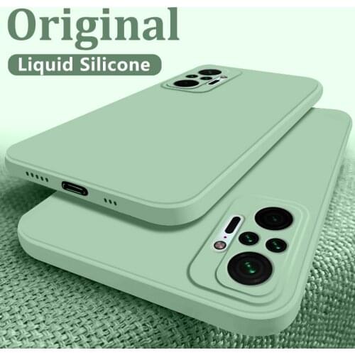 Soft Case for Xiaomi Mi Poco F3 X3 NFC 10 10T 11 Lite Ultra Square Liuqid Silicone Cover for Redmi Note 10 9 9 8 Pro 10S 9S Case