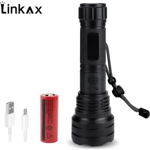 Super Bright L2/P50 LED Flashlight 3 lighting modes Led Torch USB Rechargeable LED Lamp Tactical Hunting Camping Fishing 26650