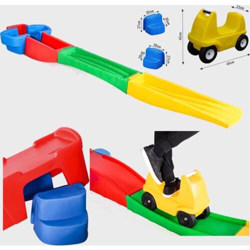 Three Stage Plastic Scooter Kids Playing Slide Way Small Toy CAR Playground