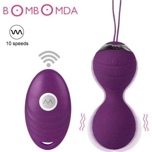 Vaginal Kegel Vibrator Sex Toys for Adults Women Vibrating Kegel Ben Wa Ball Remote Control Vagina Tightening Trainer Exerciser