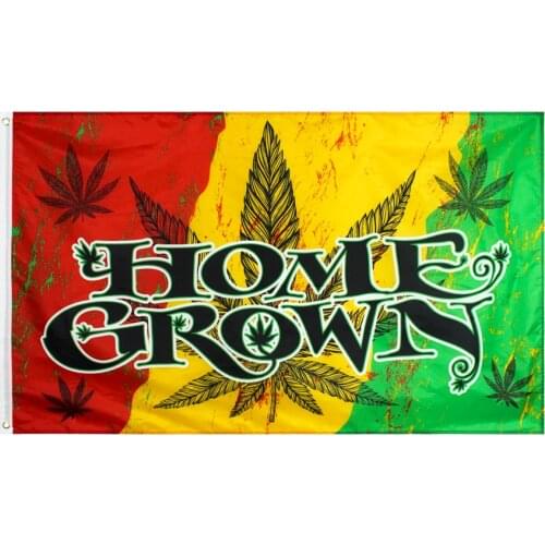 Xiangying 90x150cm weed home crown smoke Flag For Bar Party Music Festival Tattoo Shop