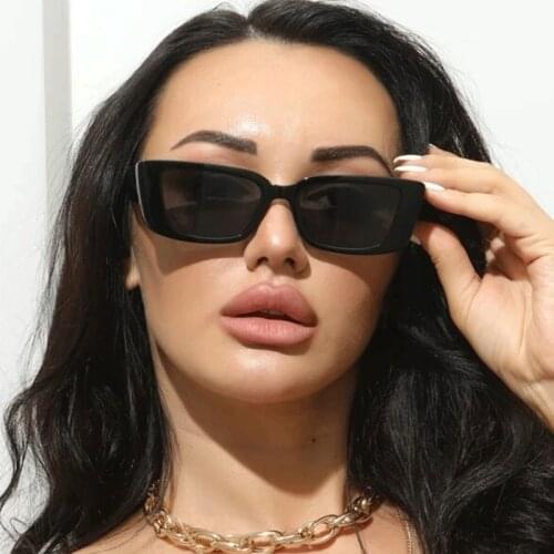 7 Color Cute Cat Eye Sunglasses Women 2021 Simple Decorative Material Lens Frame Polycarbonate Lunette De Soleil Femme Glasses