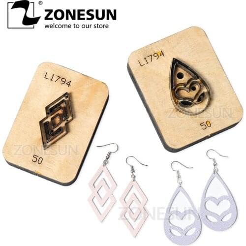 ZONESUN Leather Earring Cutting Die Steel Rule Clicker Die Leather Decoration Tool For Die Cutting Machine DIY Handicraft Cutte
