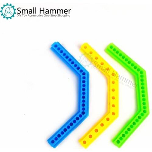 10pcs 78mm plastic rod yellow green blue ten rod 135 degree double angle pole technology building blocks parts