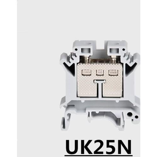 10PCS/LOT UK25N grey /blue color universal terminal blocks/connection terminal 25mm Din rail,G type TH type guide rail used