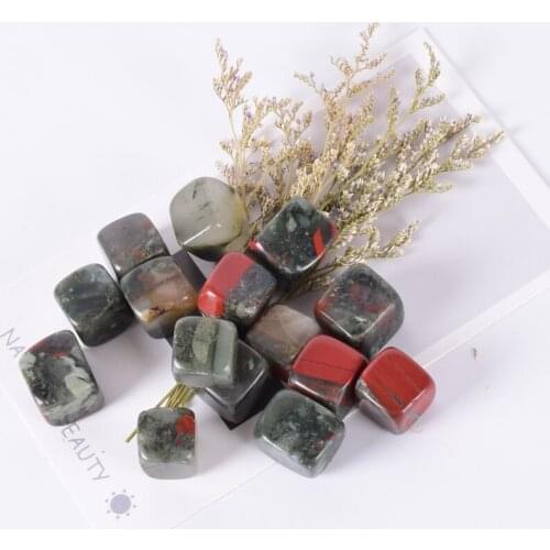 100 g Tumbled Stone Blooded Stone Irregular Polishing Natural Rock Mineral Bead For Chakra Healing Home Decoration Accessories