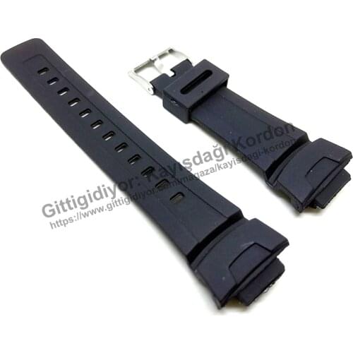 16mm Black Rubber Watch Band / Strap Compatible for Casio G-Shock G-100 , G-101 , G-200 , G-2110 , G-2300 , G-2300B , G-2300F