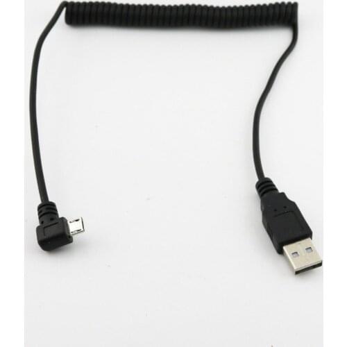 5x USB 2.0 A Male to Micro USB 5Pin Male Plug Adapter Spiral Coiled Cable Cord 5FT/1.5M Left/Right/UP/Down Angle