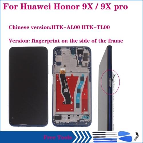 6.59" For Huawei Honor 9X HTK-AL00 TL00 LCD Display Touch Screen Digitizer Assembly for HONOR 9X PRO LCD display china version
