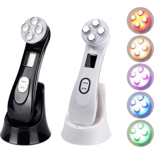 Facial Mesotherapy Electroporation RF Radio Frequency LED Photon Face Lifting Tighten Wrinkle Removal Skin Care Face Massager