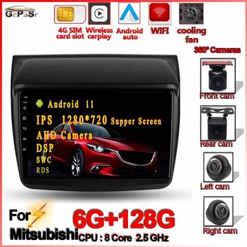 For Mitsubishi PAJERO Sport 2 L200 Triton 2008 2016 Car Radio Multimedia Video Player Navigation IPS GPS 9" Android 10 4G Canbus