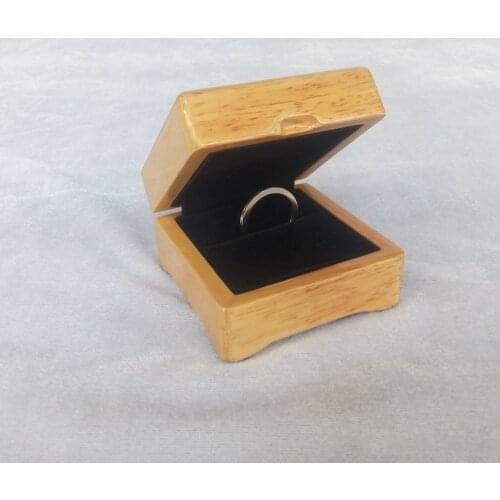 Mini wooden jewelry box ring earring storage box carrying case(A372)