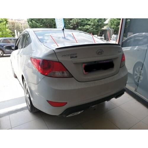 HYUNDAI Accent Blue Sedan 2011 2012 2013 2014 2015 2016 2017 2018 Models Spoiler Piano Black Sporty Ornament Accesories Car