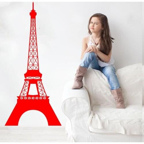 Eiffel Tower Wall Decal Vinyl Art Sticker Paris French Travel Bedroom Living Room Decoration Home Accessories Wallpaper WW-194
