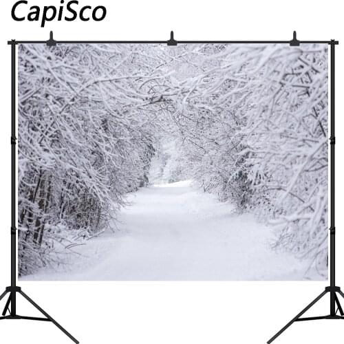 Capisco Winter background forest pine snow photography backdrops christmas decorations new backdrops photo studio