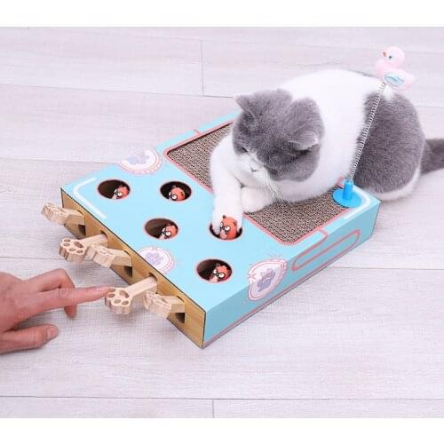 Pet Cat Toy Cat Hitting Hamster ToysKitten Interactive Toy For Cat Hunting Mouse Kitten Scratch Board Cat Tease Toy Products