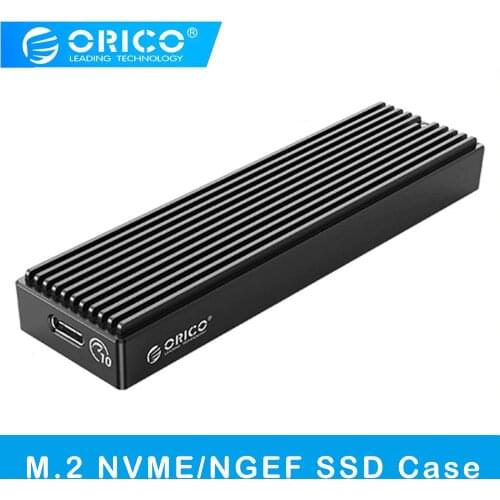 ORICO M.2 NVME Enclosure USB C Gen2 10Gbps PCIe SSD Case M2 SATA NGFF 5Gbps SSD Case Tool Free For 2230/2242/2260/2280 SSD Case