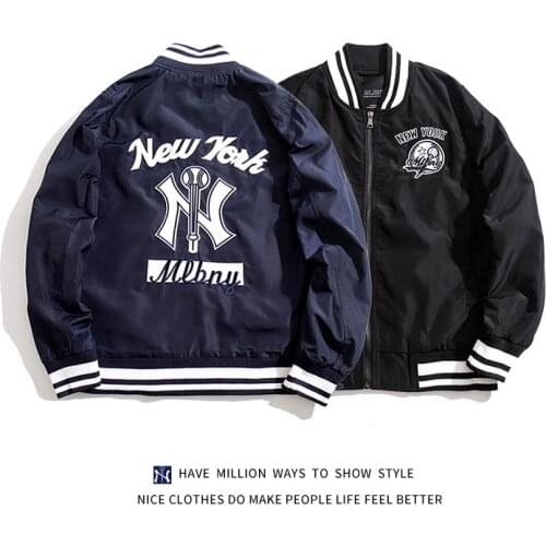 2021 New Autumn Zipper MLBNY Letter Embroid Womens Baseball Bomber Jacket Unisex Varsity Coat Streetwear Vintage Casual Chic