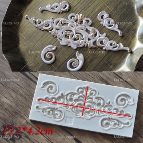 Luyou DIY European relief lace mold fondant cake molds chocolate mould for the kitchen baking Silicone Decoration FM1194