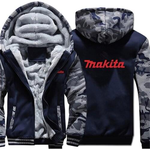 Men New Winter 2021 Makita Hoodies Camouflage Sleeve Pullover Women Jacket Makita Sweatshirts Long Sleeve Coat For Boy