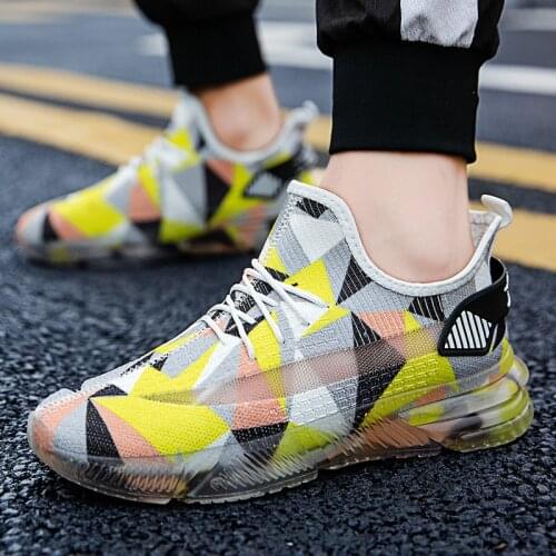 Sooneeya 2020 Stylish Yellow Gray Sneakers Men New Design Casual Shoes Breathable Light Mixed Color Street Shoes Zapatillas 44