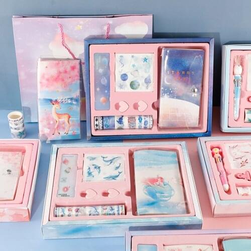 Unicorn Notebook Set,Journal Girls Diy Agenda Planner Organizer,Travel Handbook with Stickers