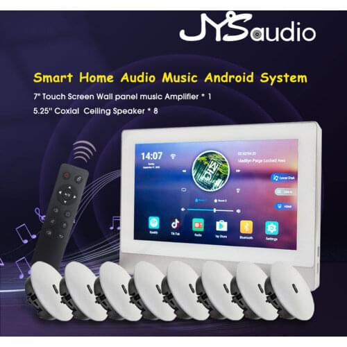 In Wall Amplifier Bluetooth WiFi Smart Touch Screen Big Power Class D Digita Android System HiFi Stereo Sound Speaker Home Audio