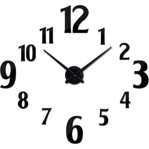 New acrylic wall clock modern design reloj de pared quartz watch large decorative clocks europe living room 3d stickers