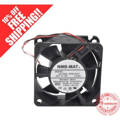 NEW NMB-MAT Minebea 2410ML-05W-B70 6025 24V 0.25A Frequency converter cooling fan