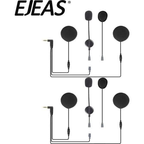 A Pair Offcial Helmet Headset with Foam Speaker Covers Microphone Sponges for EJEAS Quick 20 VNETPHONE V6