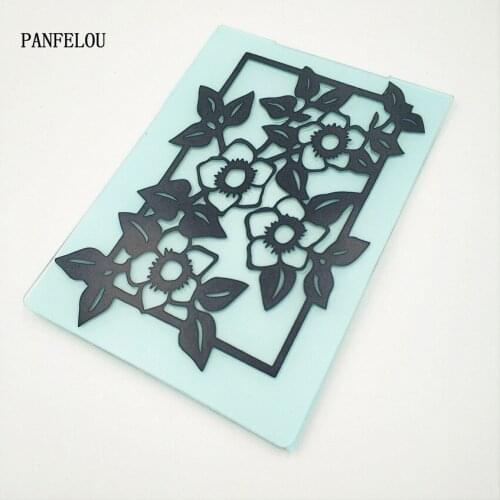 PANFELOU Easter winter jasmine Embossing folders Plastic For Scrapbooking DIY Template Fondant Cake Photo Album Card Making