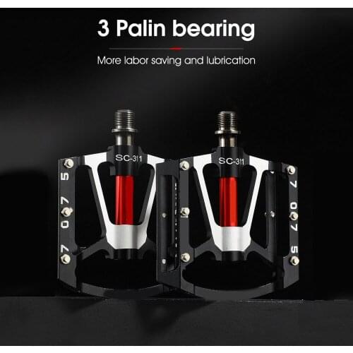 Pedals for Bicycle Bike Ultralight Aluminum Alloy Mountain Pedals 3 Sealed Bearings Bicycle Cycling Cleats Bike Accessories