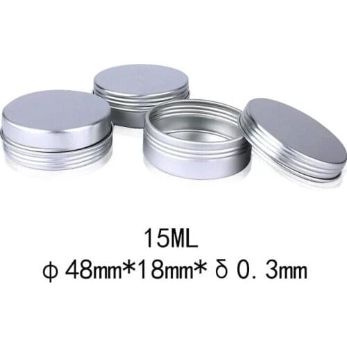 48*18mm 15ml Durable Aluminum Cosmetic Pot Jars Containers Oil Wax Empty aluminum tin jar container can pot bottle Makeup Case