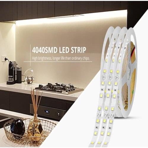 12V Led Strip Light 4040 SMD Brighter Than 2835/5050 LED Cabinet Lights For Kitchen Bedroom Furniture Night Lamp Home Decoration
