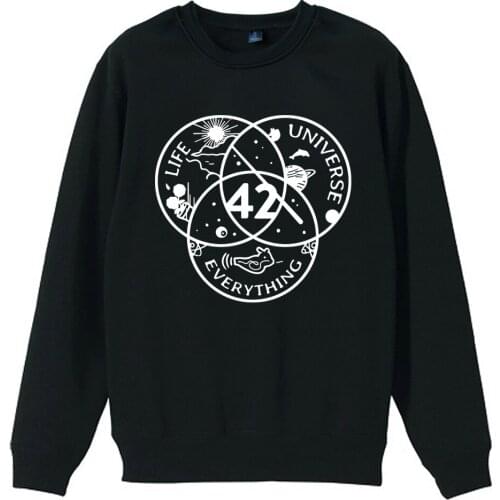 Life Universe Everything 42 Dolphin Flower Sun Ball Cloud Girl Woman Women Crew Neck Sweatshirt Teenager Pullover Fleece ZIIART