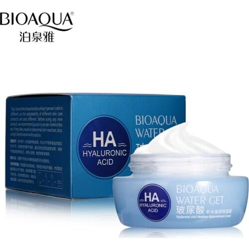 BIOAQUA Brand Hyaluronic Acid Moisturizing Face Cream Improve Dry Skin Anti Wrinkle Anti Aging Collagen Whitening Day Cream 50g