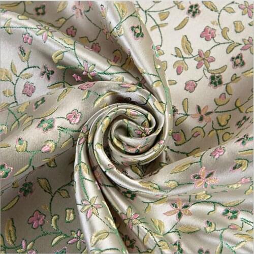 One yard High Quality leaves Metallic Jacquard Brocade Fabric,3D jacquard yarn dyed fabric for clothing,bedding,bag,curtain