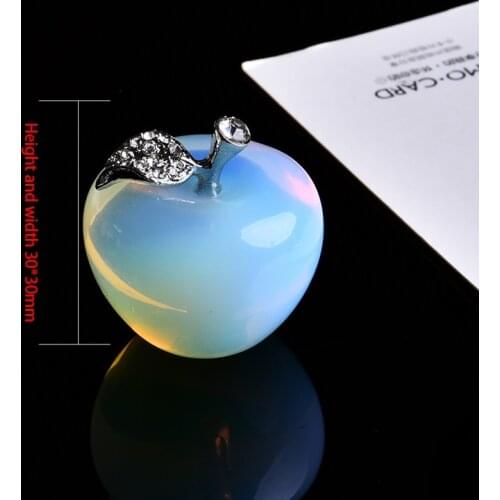 1pcs natural crystal rose quartz apple ornament fashion couple Christmas home decoration wedding decoration accessories