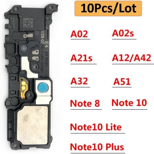 10Pcs,For Samsung A02 A02S A12 A42 A21S A32 A51 A10 A20 A30 A50 Note 8 10 Lite Plus S21 Buzzer Ringer Loud Speaker Loudspeaker