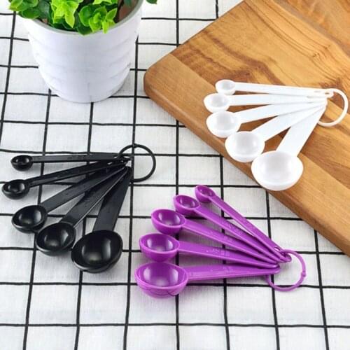 5pcs Multi Purpose Spoons/Cup Measuring Spoon Tools Cooking Baking Accessories Plastic Handle Kitchen Gadgets