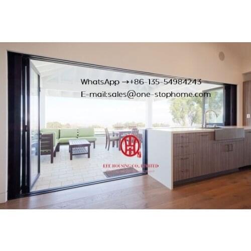 Sound Reduction aluminum bi-folding door,Exterior Accordion Customised,Aluminum Alloy Sheet Patio Door,Folding door